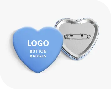 Custom Heart Shape Buttons