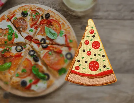 Custom Food Embroidered Badges