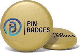 Custom Gold Paper Button Badges
