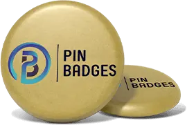 Custom Gold Paper Button Badges