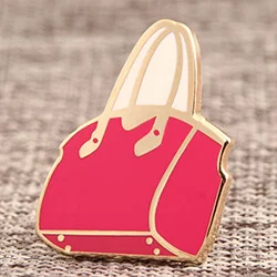 pink hand bag custom pin badges pink hand bag custom pin badges