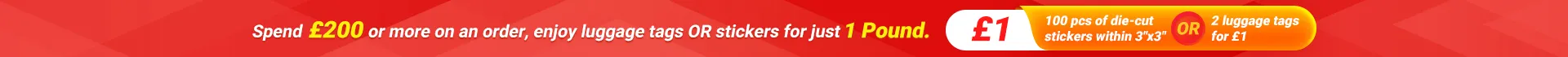 $1 for luggage tags or stickers