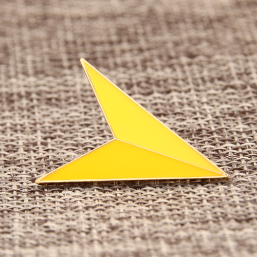 Custom Yellow Arrowhead Pins