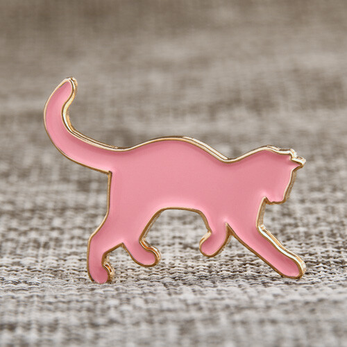 Pink Cat Lapel Pins