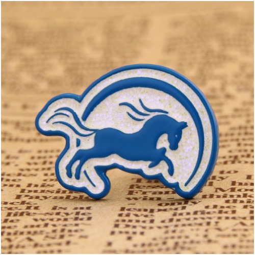 Blue Horse Enamel Pins Fast