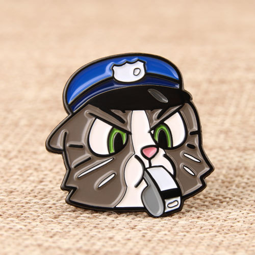 Captain Black Cat Enamel Pins